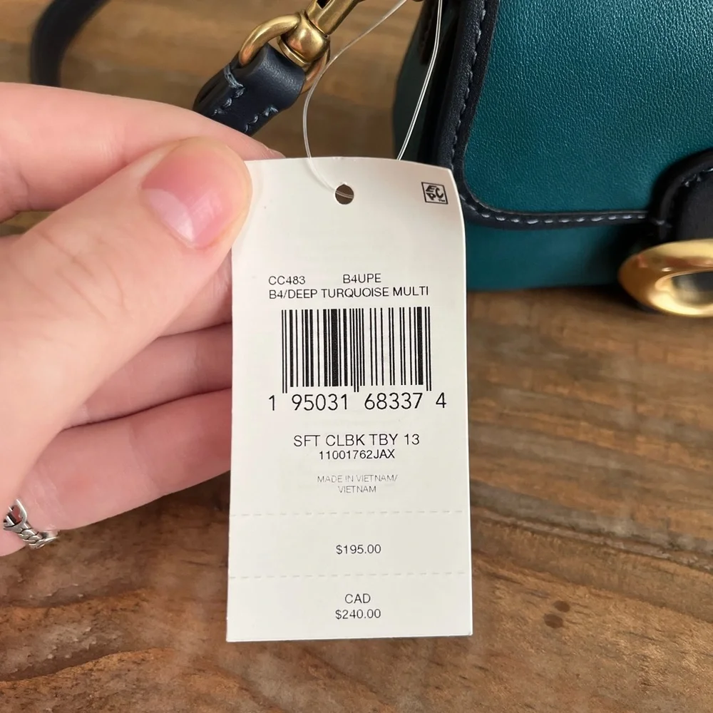 Coach Tabby 13 blue colorblock NWT - Picture 11 of 11